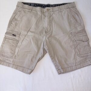 Denali Mens Khaki Tan Cargo Shorts Size 36 Stretch Cotton Utility Hiking Outdoor